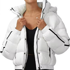 Women's Bubble <b>Jacket</b> High Quality Winter Coat Slim Fit <b>Puffer</b> Coat Stand Collar Woven Fabric Wholesale - Product Image 2