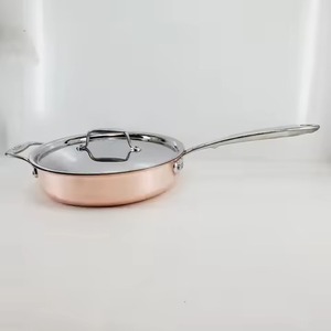 High On Demand <b>Stainless</b> <b>Steel</b> <b>Frying</b> <b>Pan</b> Flat <b>Stainless</b> Lid Long Tubular Ergonomic Handle Uncoated Skillet Cookware <b>Pan</b> - Product Image 4