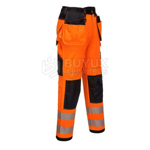 กางเกงทำงานกลางแจ้งสำหรับอุตสาหกรรม ระบายอากาศได้ดี เหมาะสำหรับช่างก่อสร้าง ช่างซ่อมบำรุง ทนทาน เสริมความแข็งแรง ป้องกันได้ดี ดีไซน์กระเป๋าหลายช่อง - Product Image 3