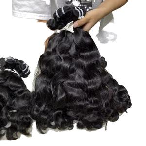 Cabello 100% humano, longitud real, doble trama, mechones de cabello virgen, cutículas intactas, alineadas, onduladas, 20 pulgadas, todos los colores, solo natural. - Product Image 6