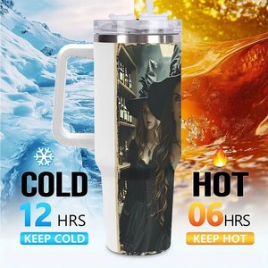 Vaso de acero inoxidable de 40 oz con diseño de bruja para fiesta de Halloween - Product Image 6