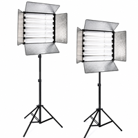 GET TECH SOLUTION 4 Bank Cool Light 5600K Lumière vidéo de studio portable 300W Alimentation CA 110/220V Conception légère 10kg Sans contrôle