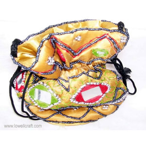 Handcrafted Mirror Work Potli Bag for Women Traditional Ethnic Pouch Coin <b>Purse</b> Jewellery Storage Bag Wedding Party Return Gift - Product Image 3