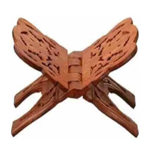 Support de Coran en bois fait main |   Rehal sculpté, support de lecture islamique élégant, support pliable pour livre de prière, pour la décoration de mosquée - Product Image 2