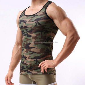 Débardeurs de sport sans manches pour hommes, fabriqués par OEM, respirants, en polyester et coton tricoté, style streetwear, vente bon marché - Product Image 2
