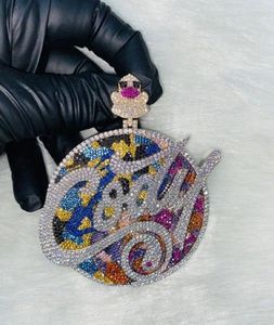 Custom Moissanite Silver Hip Hop Pendant Logo Necklace VVS Diamond Mossanite Letter Moissanite <b>Name</b> Pendant With Iced Out <b>Chain</b> - Product Image 3