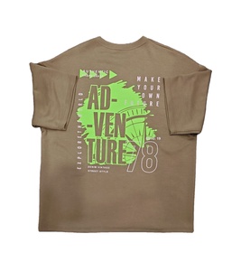 T-shirt personnalisé pour homme 100 % coton 220 grammes coupe classique tricoté teint en fil uni à manches courtes épaules tombantes col côtelé étendu séchage rapide - Product Image 1