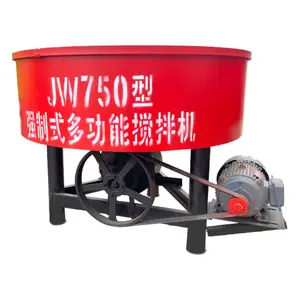 Máquina mezcladora de cemento JW1000 de tipo forzado de eje vertical para mezcladora de hormigón motar pan con motor diésel