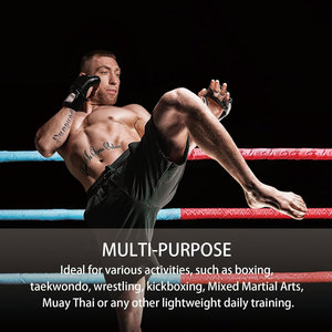 Gants de MMA personnalisés de haute qualité avec logo, 8 oz, demi-doigts, en cuir PU, pour entraînement, combat et sparring, vente en gros avec personnalisation - Product Image 6