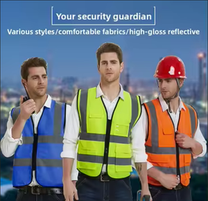 Gilet de sécurité réfléchissant de classe ANSI, jaune fluorescent, pour la construction, la circulation routière et l'administration des routes - Product Image 3