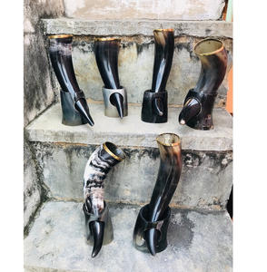 Natural Buffalo <b>Horn</b> Beer <b>Drinking</b> <b>Horn</b> with Stand Handcrafted Mug - Product Image 1