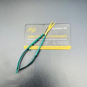 Ciseaux à ressort droits en acier inoxydable vert or, revêtement bicolore de précision, impression de logo personnalisée - Product Image 5