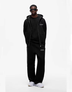 Ensemble survêtement unisexe en molleton de coton 400 GSM imprimé, coupe oversize, respirant, avec logo personnalisé, idéal pour l'automne et l'hiver - Product Image 1