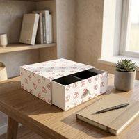 Individuell Bedruckte Geschenkbox mit Unterteilung, Schleifenband und Premium-Schmuckorganizer