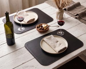 Waterproof Genuine Leather Table Mat Luxury Dining Placemats Wholesale Heat Resistant Custom Hotel Mats LPM-0004F - Product Image 6