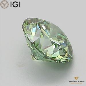 เพชรสีเขียวแฟนซีสดใส ความสะอาดระดับ VS1 ขนาด 6.44 มม. พร้อมใบรับรอง IGI สำหรับแหวนระดับไฮเอนด์ ทรงกลม น้ำหนัก 1.00 กะรัต เพชร CVD ที่เพาะเลี้ยงในห้องปฏิบัติการ - Product Image 3