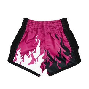 Pantalones Cortos de Muay Thai Hechos a Medida, los Más Vendidos, Profesionales, para Kick Boxing, OEM, con Transferencia Térmica Frontal, Transpirables, 100% Poliéster, para Adultos - Product Image 2