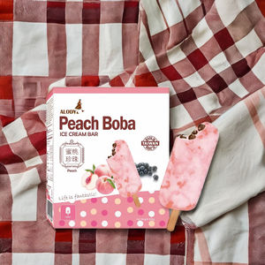 Helado de Boba de Durazno de Alta Calidad, Helado Instantáneo en Caja, Paquete de 4 - Product Image 2
