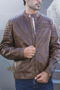 Veste en cuir véritable de vachette de haute qualité, tendance, écologique, sur mesure, fabriquée au Pakistan, col à revers, accessoires, meilleur prix de gros - Product Image 6