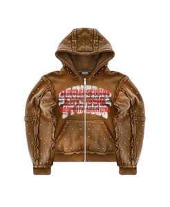 Fizay Enterprises Acid Washed Polyester Fleece Breathable Quick Dry Thermal Plus Size Winter Street Style Custom Men's <b>Set</b> - Product Image 5