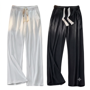Pantalones de pana para hombre con logo personalizado, estilo japonés, de pierna ancha, con cordón, antiarrugas, precio de fábrica China-Bangladesh - Product Image 1