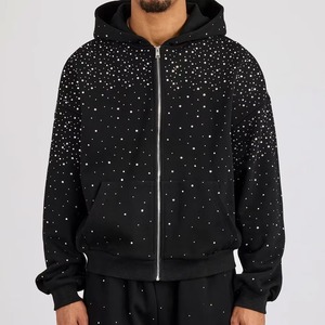 Custom <b>Rhinestone</b> <b>Hoodies</b> OEM Manufacturer Cotton Fleece Hoodie with Sparkle Stone Design for Fashion Wear <b>Rhinestone</b> <b>Hoodies</b> - Product Image 1
