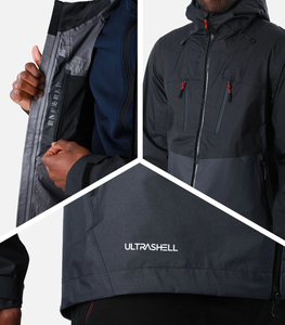 Chaqueta Impermeable con Capucha para Hombre, Color Negro, con Cierre de Cremallera, Estilo Deportivo, para Invierno, Corte Regular, Material Exterior de Poliéster - Product Image 6