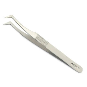 Pinzas Dentales Manuales Reutilizables Dogmatic International, Antiestáticas, para Extensiones de Pestañas, Tipo L, Instrumentos Quirúrgicos, Acabado Satinado - Product Image 1