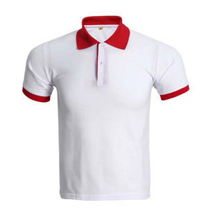 Camisa de Hombre de Primera Calidad, Blanca y Roja, de Manga Corta, con Cierre, 100% Algodón Tejido, de Secado Rápido, Formal, Regular, 200g - Product Image 2