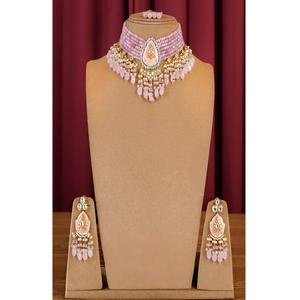 Conjunto de Collar y Pendientes de Moda de la Mejor Calidad, Diseño de Latón Chapado en Oro con Moissanita, Regalo de Boda o Compromiso para Mujer - Product Image 1