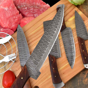 Ensemble de couteaux de chef en acier Damas durable avec étui en cuir, ensemble de couteaux de cuisine multi-usages pour la préparation culinaire - Product Image 6