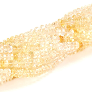 Cuentas redondas lisas de citrino dorado natural, cuentas de piedras preciosas de citrino en forma de rondel de 6-9 mm, citrino de calidad AAA - Product Image 3