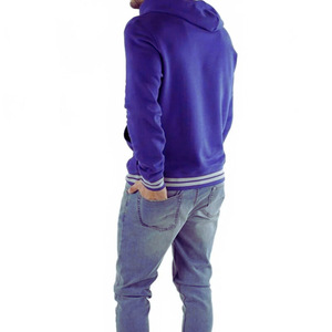 Sudadera con Capucha Varsity 100% Poliéster Forro Polar con Ribetes Acanalados, Logotipo Frontal, Diseño Liso, Manga Larga, Bolsillo Bordado para Hombre - Invierno - Product Image 6