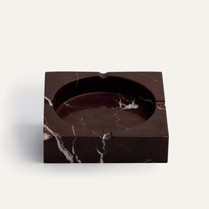 Cenicero Redondo de Mármol Negro Hecho a Mano, Porta Cigarrillos de Piedra Natural, Accesorio de Fumar de Lujo, Cenicero para Cigarros, Decoración de Mesa - Product Image 2