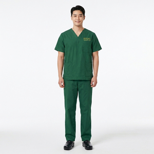 Medical <b>Scrubs</b> 2 Piece Suit Men \ Surgical <b>Uniforms</b> Nursing Doctor's \ V-Neck <b>Scrub</b> Top & Jogger Trouser Men - Product Image 1