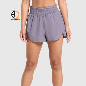 Shorts pour femmes personnalisés, taille haute, style cycliste, vêtements de sport fitness, avec effet froncé, pour le yoga et l'entraînement - Product Image 5