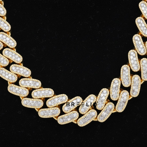 Collar de Cadena de Eslabones Chapado en Rodio de Oro Blanco de 14K con Diamantes Cultivados en Laboratorio, Estilo Hip Hop, Joyería de Lujo para Fiestas, Pasa el Test de Diamantes, Cubano - Product Image 4
