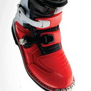 Bottes de motocross en cuir véritable de haute qualité, couleur rouge et noir, pour la vente en gros - Product Image 3