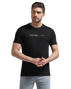 เสื้อยืดกีฬาโพลีเอสเตอร์เฮฟวี่เวทสำหรับผู้ชายฟิตเนสฟิตเนสติดโลโก้ขนาดใหญ่สไตล์นักกีฬายาวดีไซน์เรียบ - Product Image 1