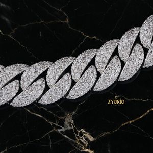 Luxury Iced Out Cuban Link Chain <b>Necklace</b> for Men and Women Real Diamond Look Hip Hop Jewelry White Gold Plated <b>Statement</b> Chain - Product Image 5