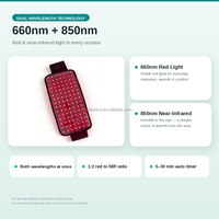 Ceinture de luminothérapie rouge à LED directe usine, 105 perles LED, 315 puces, 660nm 850nm, infrarouge proche, soulagement des douleurs lombaires, récupération musculaire