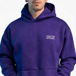 ONETEN APPAREL Sudadera con Capucha Morada para Hombre, Talla Grande, con Logotipo de Letras - Product Image 6