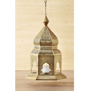 Exclusiva Lámpara Marroquí de Ramadán para Artesanía en Metal, Lámparas LED Huecas de Ramadán, Decoraciones de Eid Mubarak, Regalo de Ramadán, Decoración para el Hogar - Product Image 4
