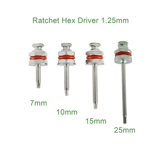 Destornillador Hexagonal de Alta Calidad 4x con Trinquete de 1.25mm, Herramienta de Fijación Protésica Dental, Instrumento de Precisión de Acero Inoxidable ProMax - Product Image 2