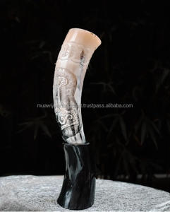 Cuerno de Buey 100% Natural de la Mejor Calidad, Tallado a Mano con Soporte de Cuerno, Diseño de Lujo para Hoteles, Restaurantes y Uso Doméstico - Product Image 1