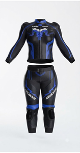 Traje de Motociclismo para Mujer, Homologado CE Nivel 2, Armadura de Cuero Vacuno/Canguro, Mono de 1 Pieza para Pista - Product Image 1