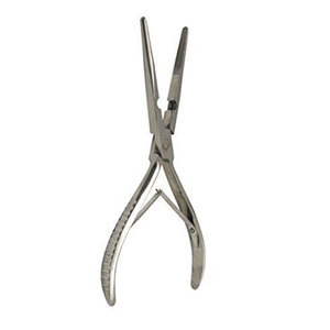Alicates de corte de línea de pesca de acero quirúrgico con acabado mate, doble acción de resorte, alicates rectos de punta larga - Product Image 1