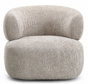 Contemporary Swivel Lounge Chair – Upholstered Curved Back Accent Chair Modern Accent Chair with Swivel Base – Lounge Chair - Product Image 5