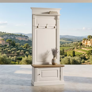 Gabinete de Almacenamiento Deren de Madera de Teca Sólida con 1 Puerta, Ecológico, Duradero, Compacto, Minimalista, con Acabado Natural, para Espacios Pequeños - Product Image 3