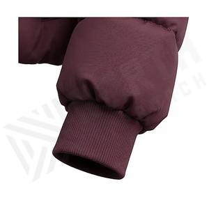 Hooded Quilted Waterproof <b>Bubble</b> Jacket Black Full Sleeve Winter Windproof Cotton Shell Knitted Fabric Polyester Filling Stand - Product Image 6